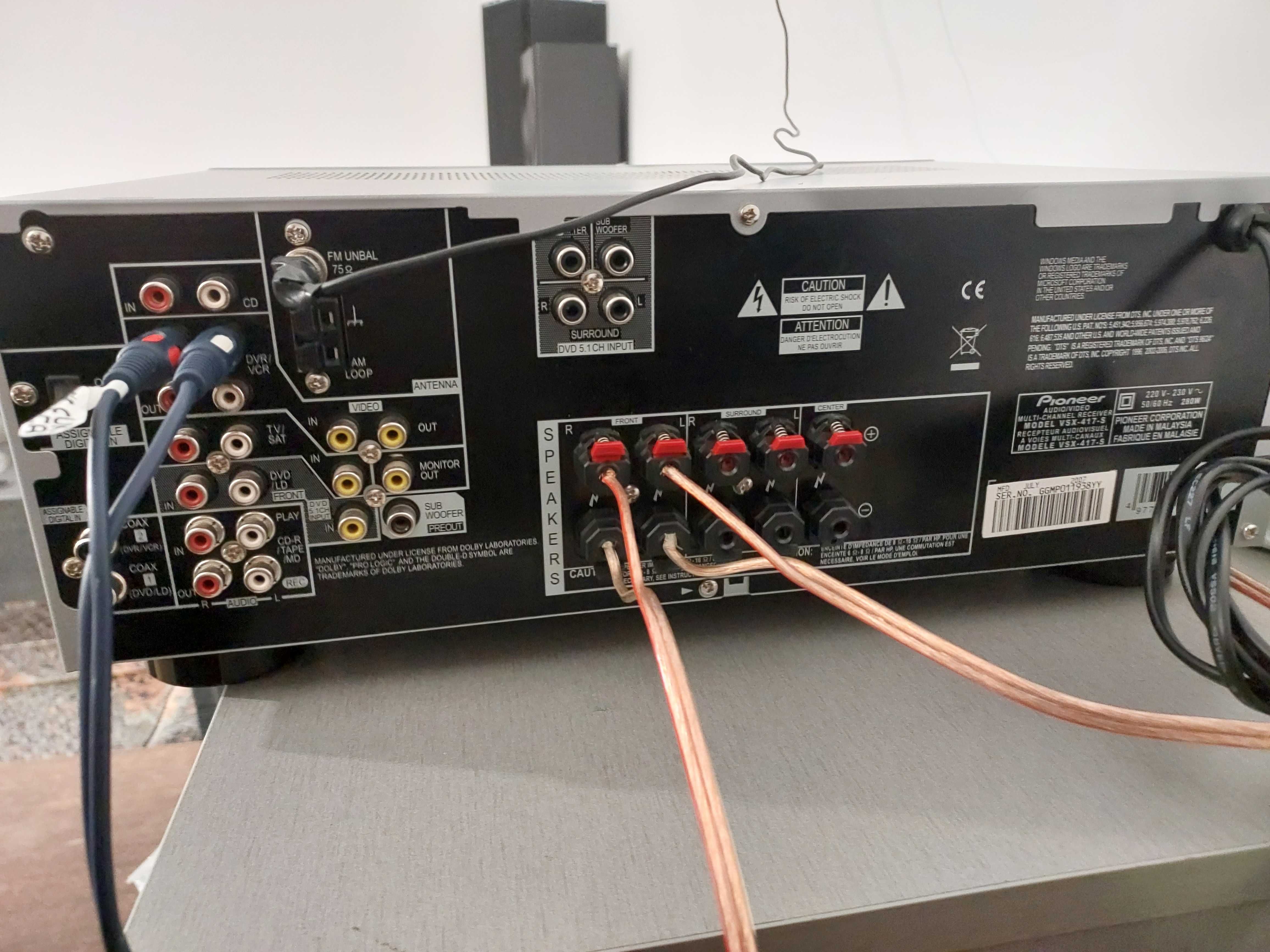 Pioneer VSX-417-S 5.1 280W DTS RDS - amplituner