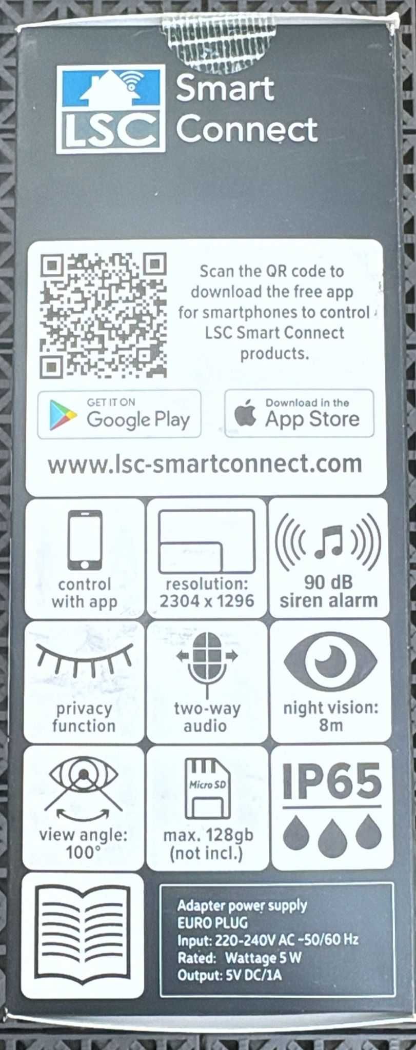 2 x KAMERY WiFi IP65 SMART zewnętrzna monitoring LSC1080 HD WIFI, NOWA
