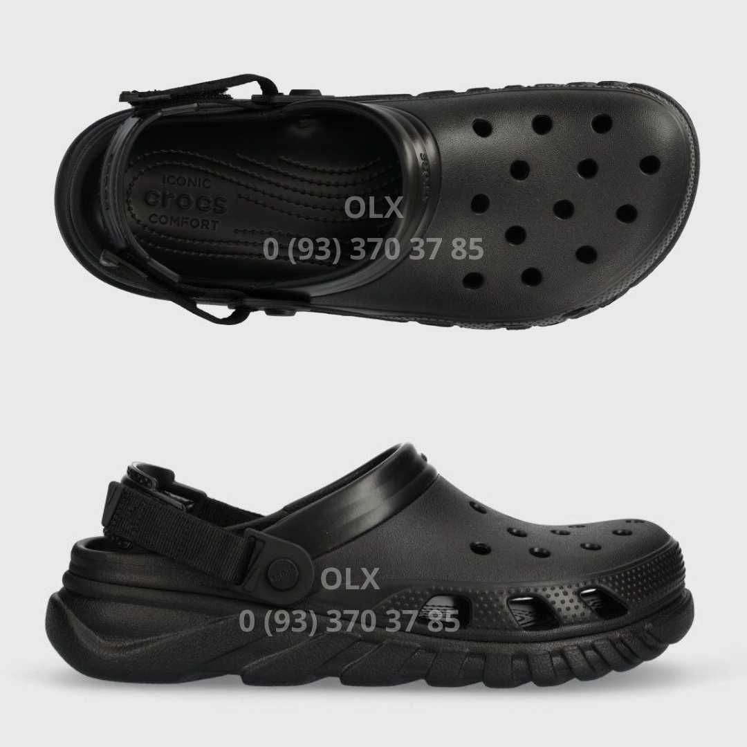 Crocs Duet Max II Clog Black Bone Крокси Чоловічі Жіночі Чорні, Бежеві