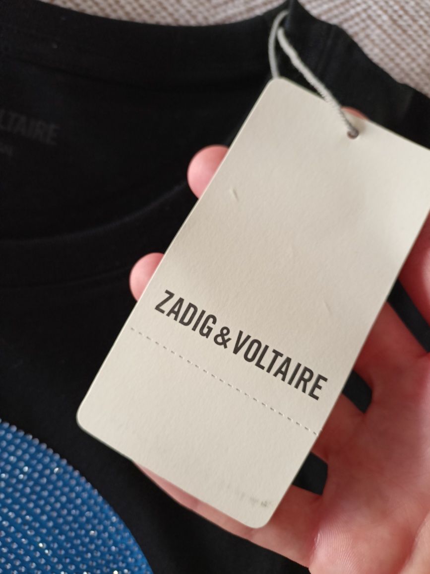 Koszulka Zadig & Voltaire zoe happy strass rhinestone embellished cott