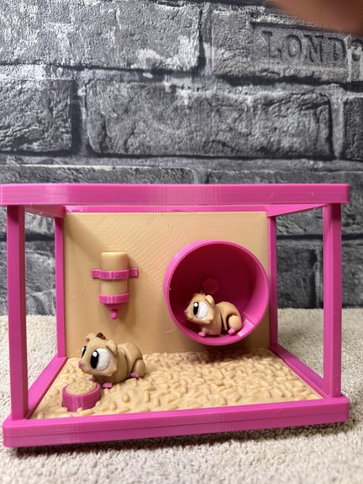 Хомяк хомячки , клітка , іграшки на 3д принтері