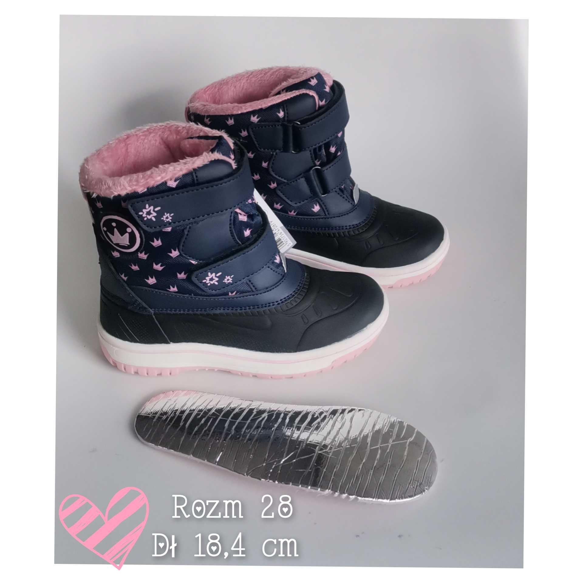 Nowe śniegowce 28 buty zimowe 18,4 cm śniegowce