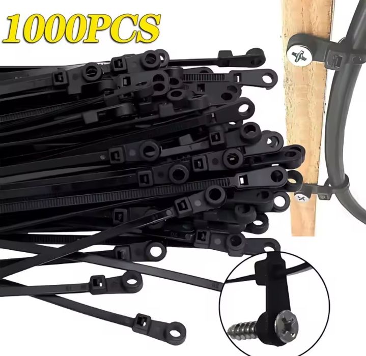 Opaski kablowe na śrubkę 100 sztuk