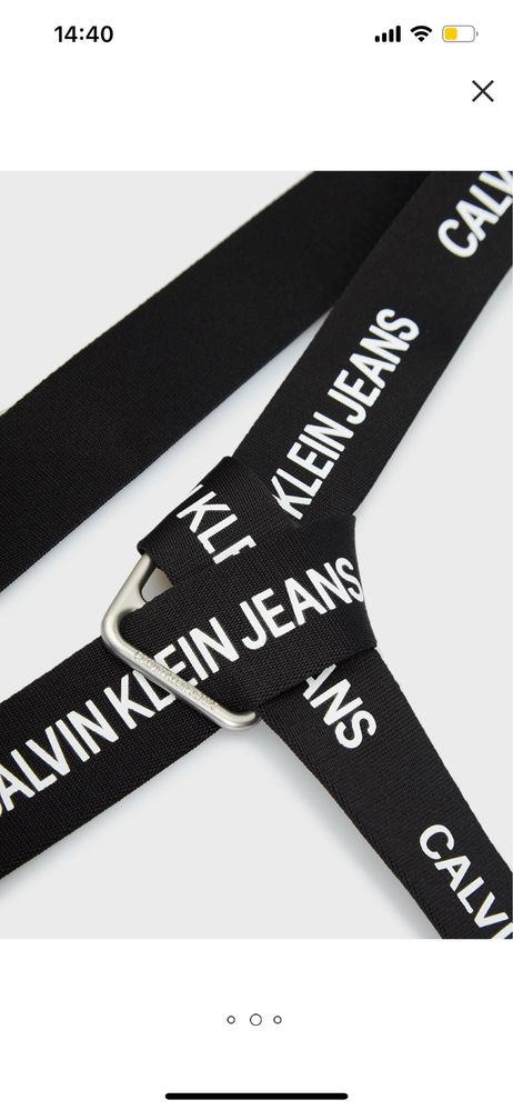 Чоловічий чорний ремінь Calvin Klein Jeans