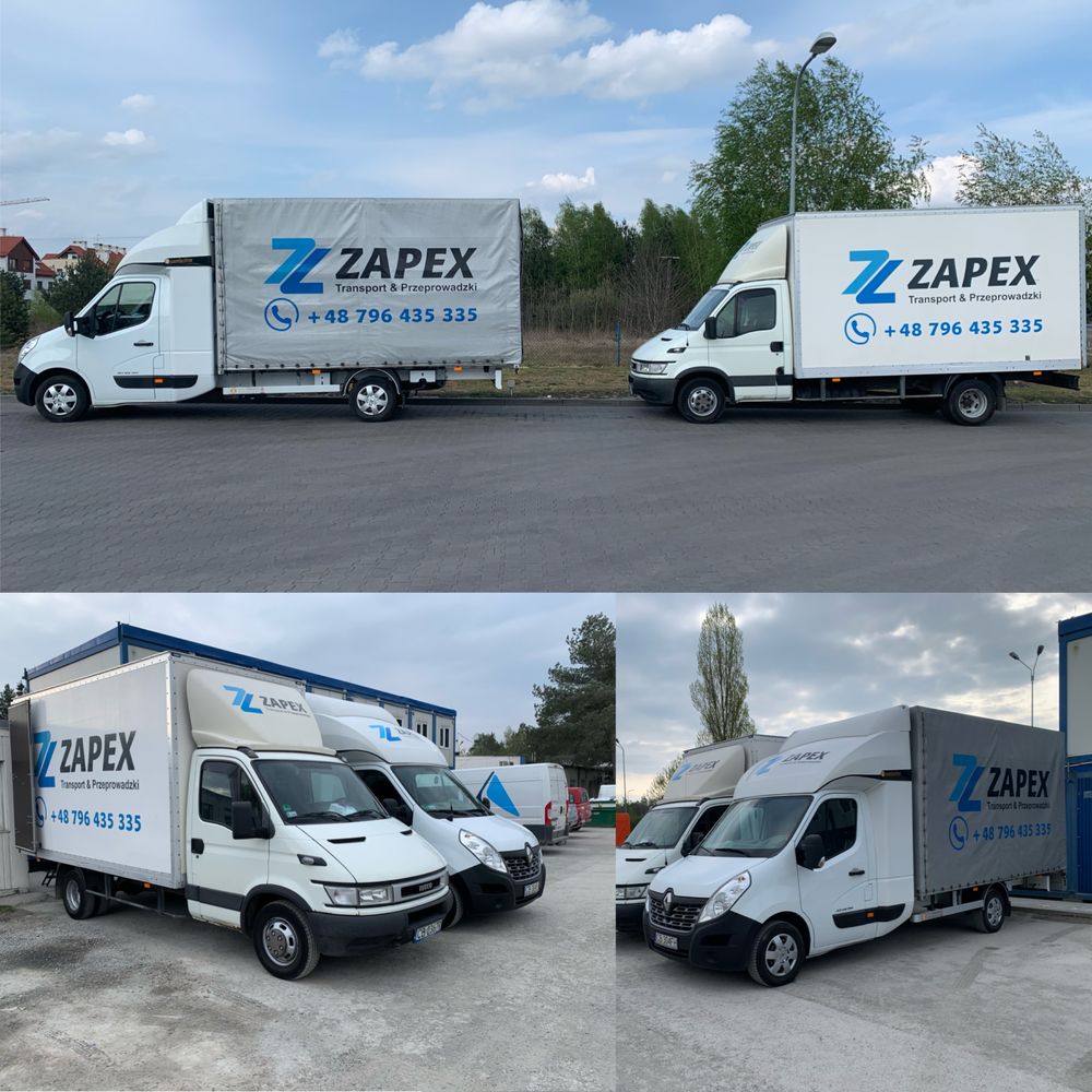 ZAPEX Przeprowadzki & Transport - 24h/dobę - TANIO od 70,00 zl/h !