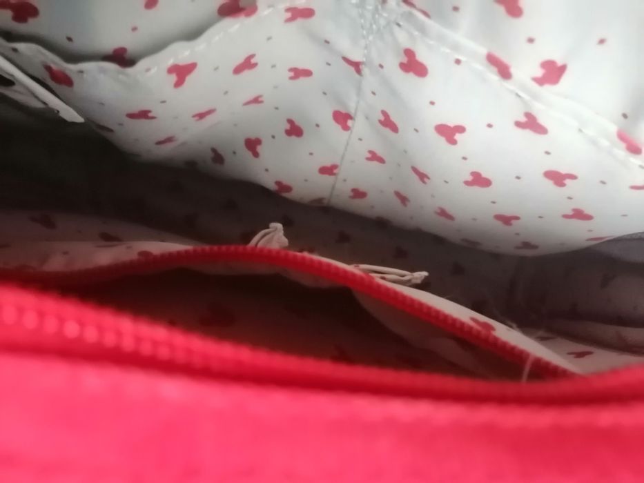 Bolsa vermelha Mickey Mouse+Bolsa azul marinho+Bolsa bege+tapete de pe