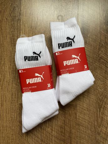 Носки белые тёплые высокие 3 пары puma