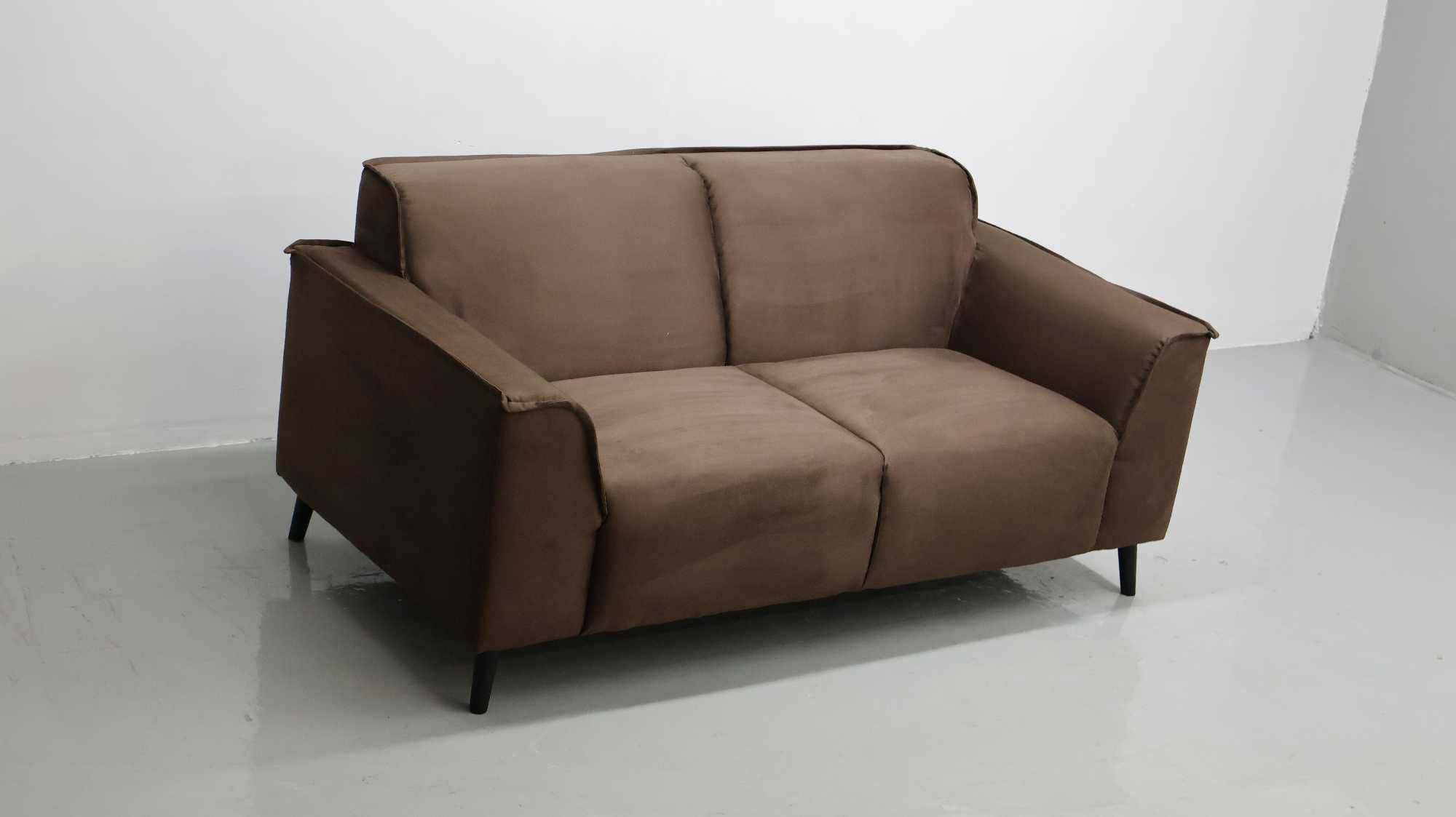 THG design NOWA SOFA 2- osobowa kanapa brązowa tkanina salon poczekal