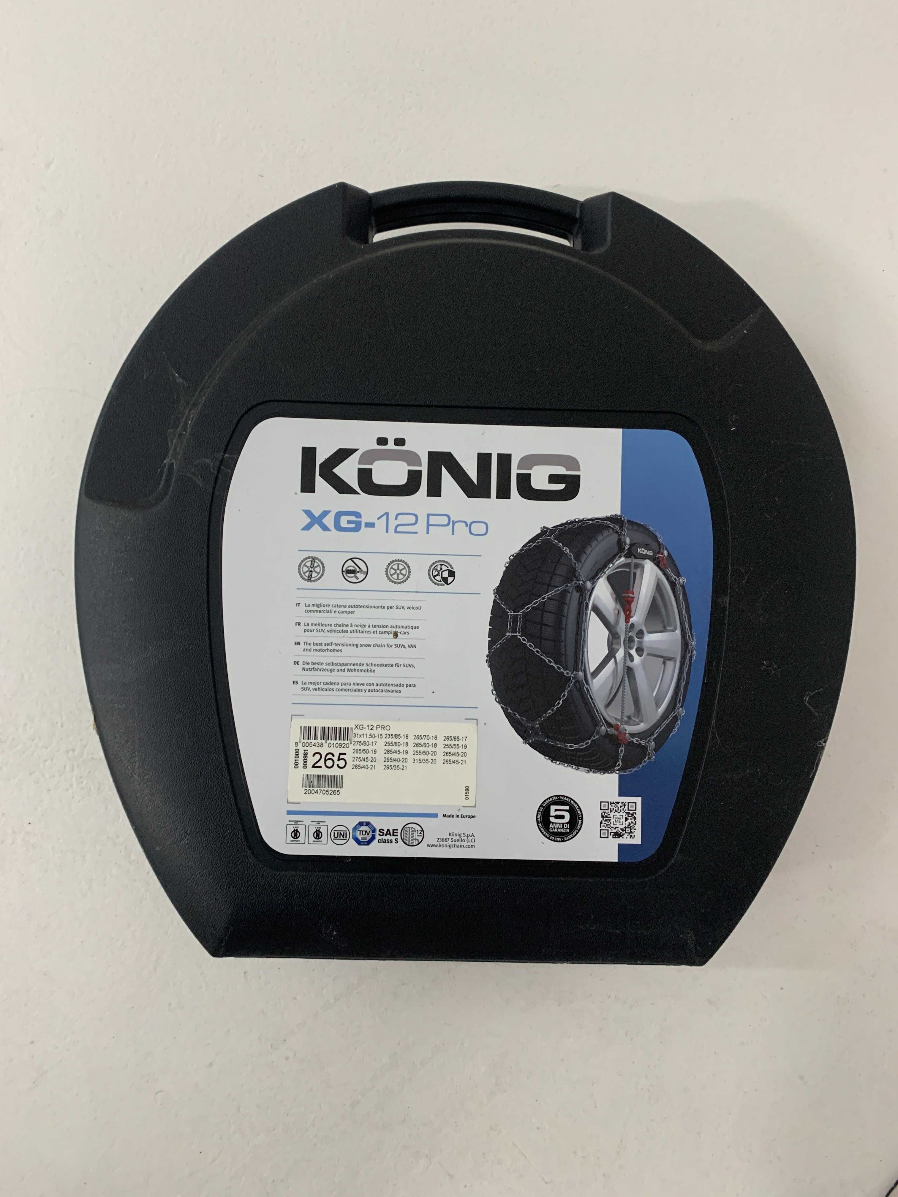 Łańcuchy samochodowe Konig XG-12 Pro 265 NOWE