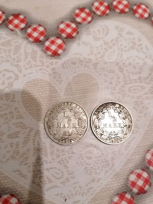 2 niemieckie monety srebrne