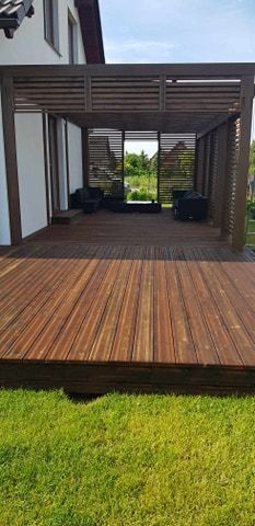 Deska tarasowa 28x145 Linax BRUN gotowana w oleju 25lat  PROMOCJA!