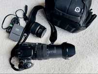 Canon EOS 350D z dwoma obiektywami + akcesoria