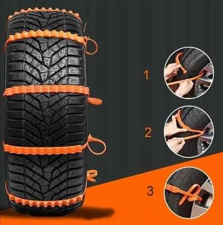 Набор из 20 шт - Противобуксовочные стяжки для авто Оранжевые