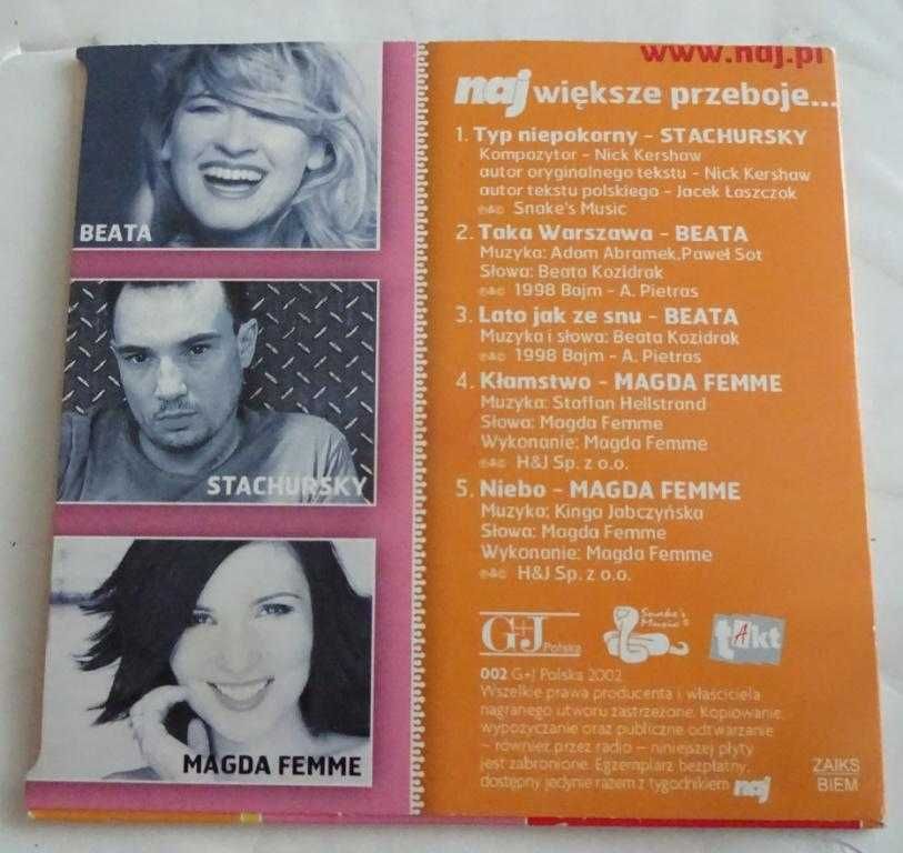 Największe Przeboje - Stachursky, Beata, Magda Femme - Płyta CD