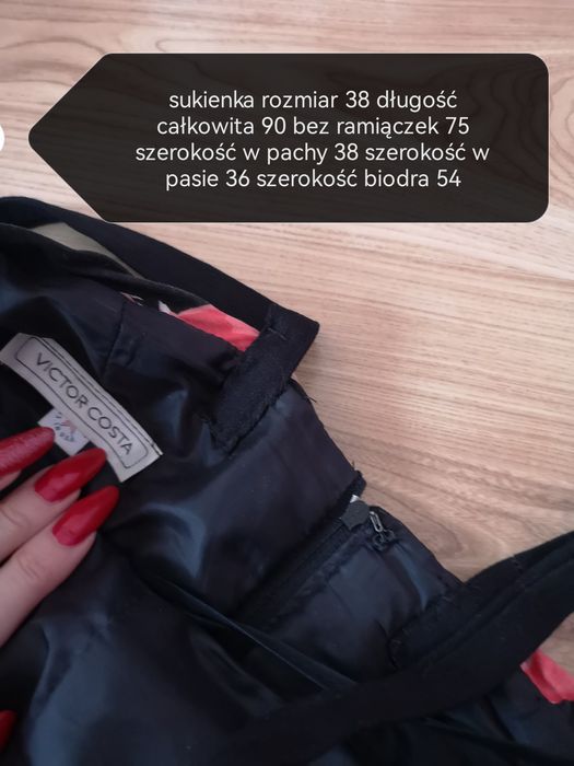 Sukienka w kwiaty imprezowa koktajlowa balowa suknia w kwiatki r. 38