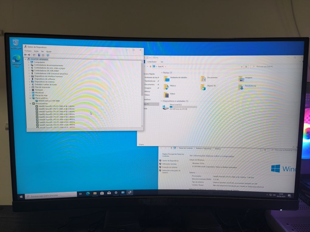 PC Gaming+ Ecrã + Rato + Teclado Etc