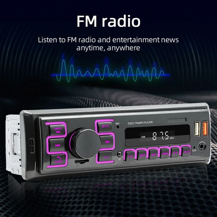 Rádio 1din Stereo USB com App FM Cartão BLUETOOTH novo
