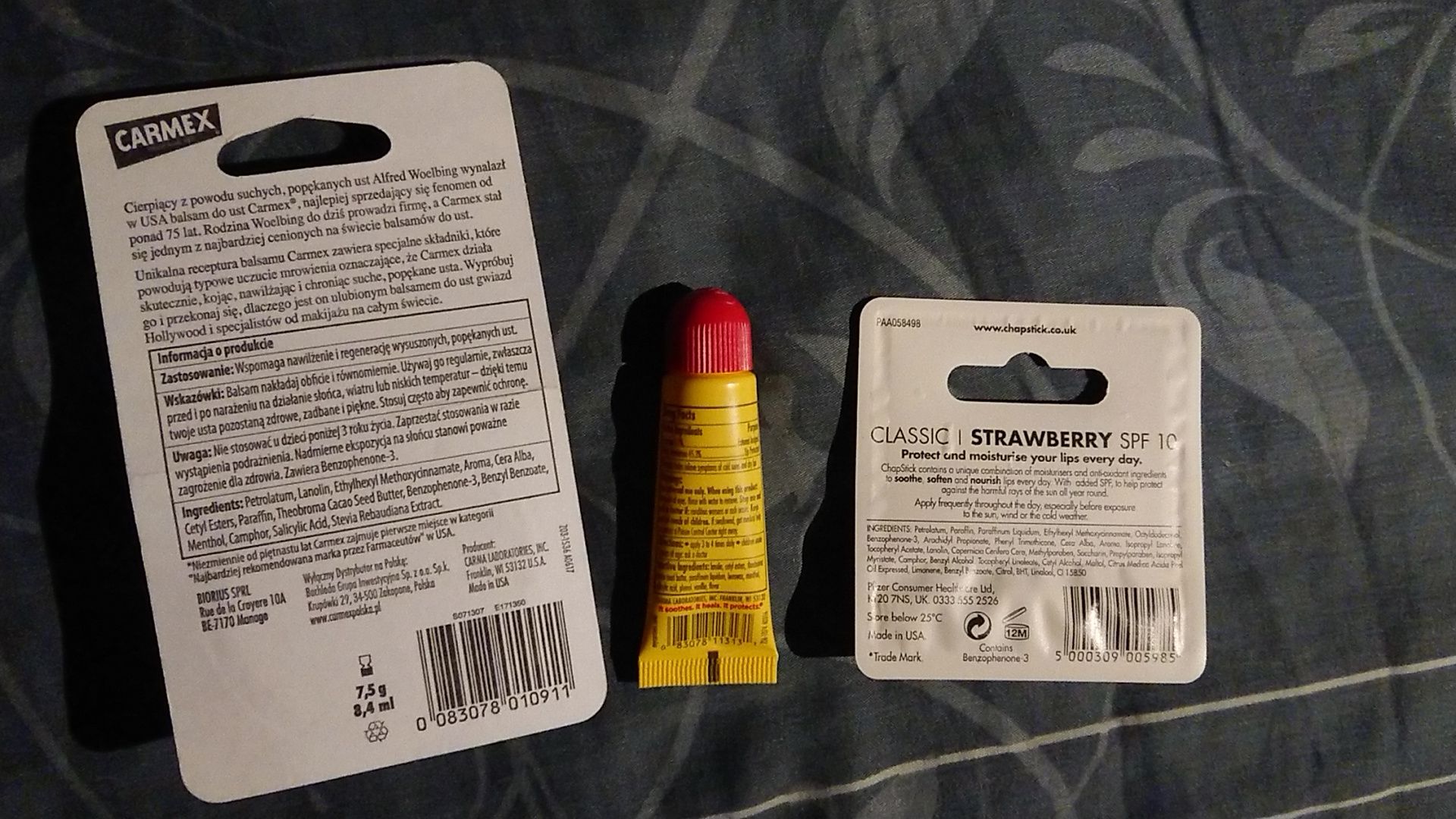 CARMEX Balsam Do Ust arbuz spf 15, carmex classic, chapstick truskawka