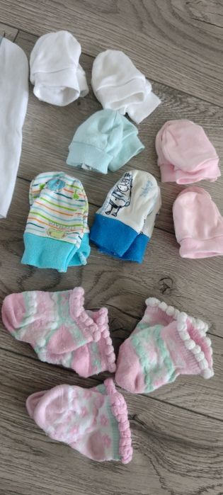 Czapka i łapki nie drapki/skarpetki niemowlęce