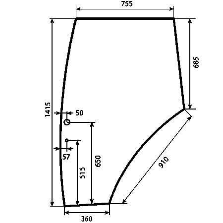 Szyba drzwi lewe Landini Legend 105, 115, 130, 145, 165 ACX1316