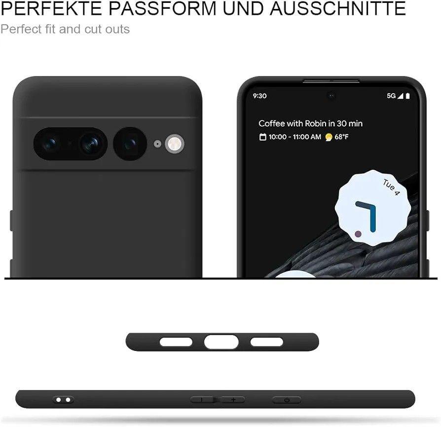 Etui Google Pixel 7A czarne, matowe, od HSP, slim, soft