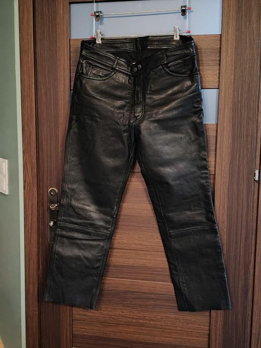 Retro vintage męskie spodnie skórzane Highway ⁷⁷