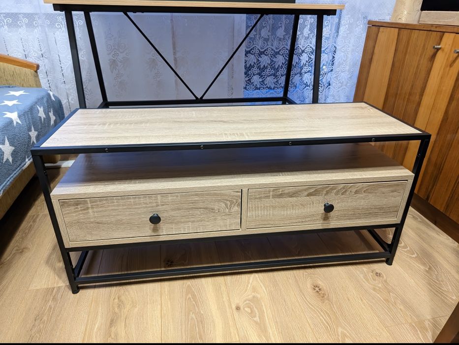 Szafka pod TV, dąb sonoma, 100x35x45cm, stolik RTV
