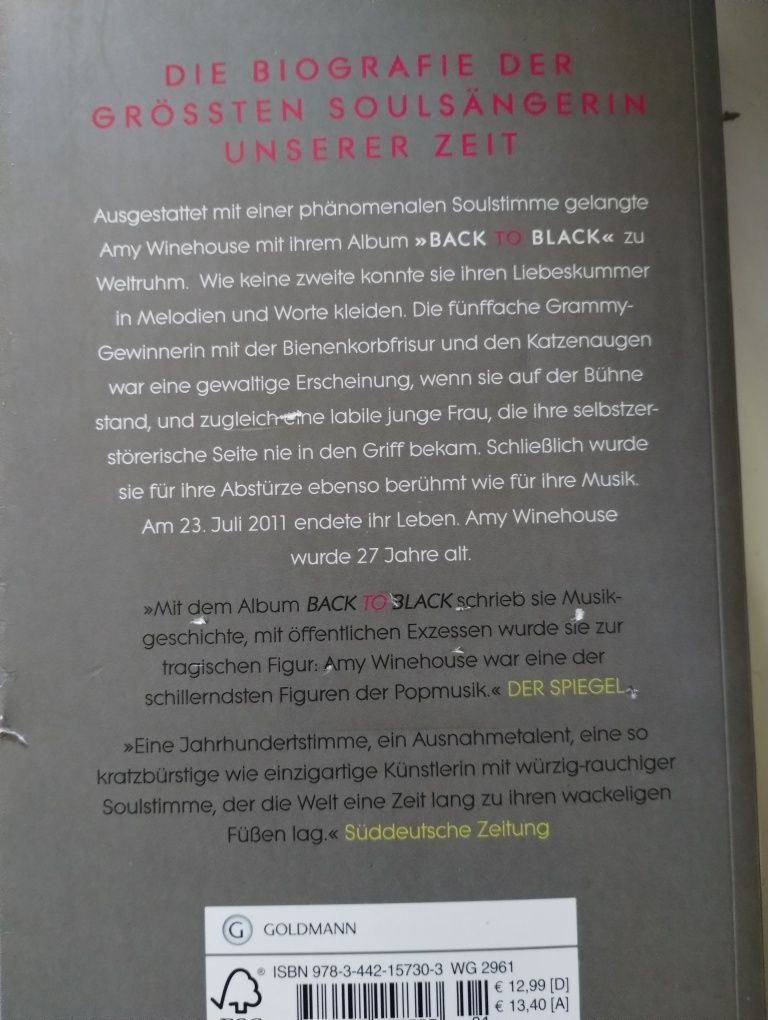 Back to Black Amy Winehouse biografia po niemiecku
