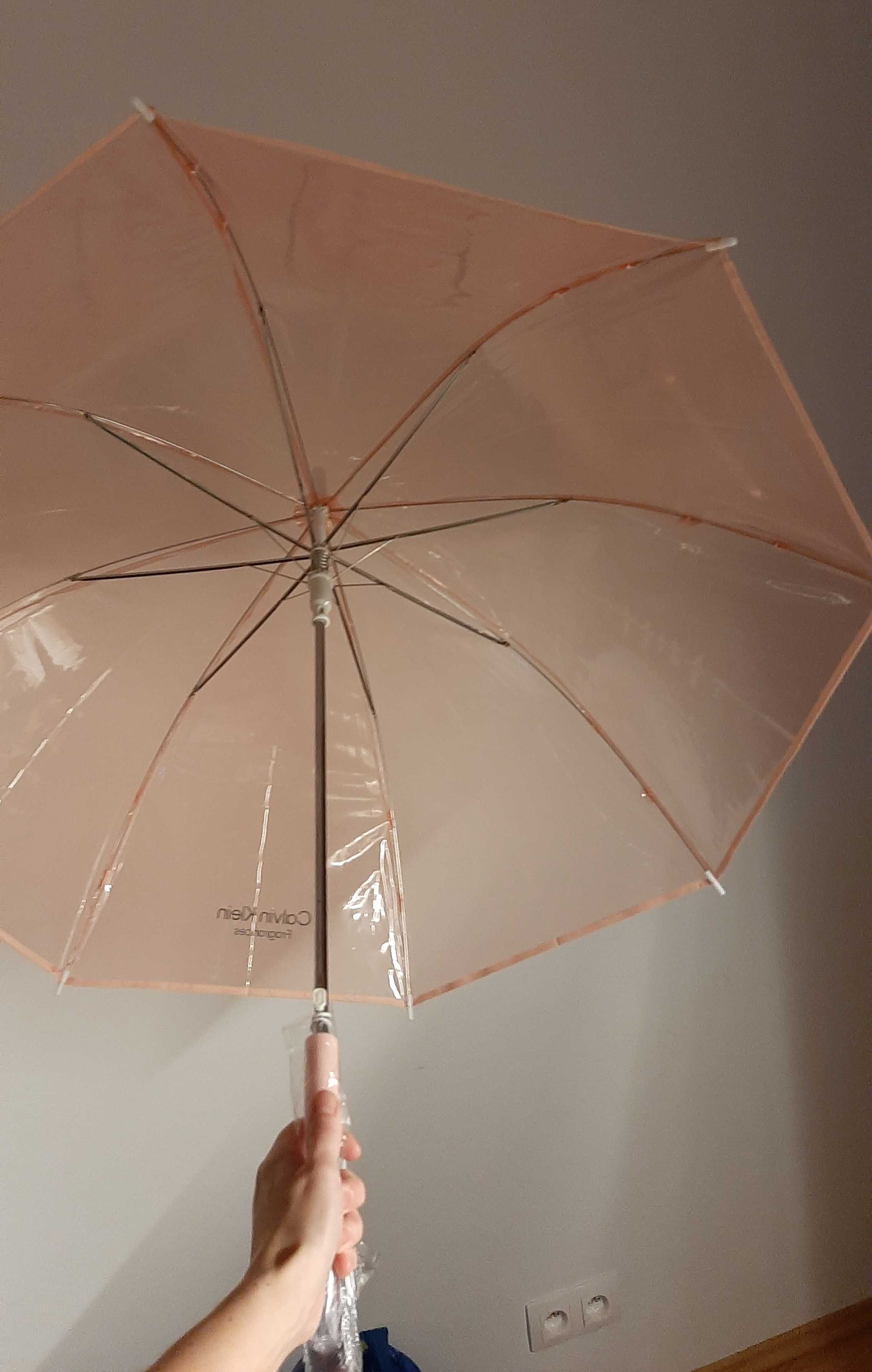 nowy przezroczysty transparentny parasol Calvin Klein