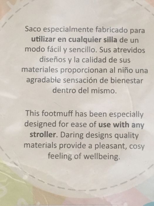 Saco de inverno/aquecimento para carrinho de bebé