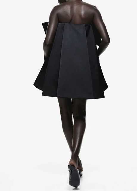 H&M EDITION Шикарное черное коктейльное платье мини р.XXS