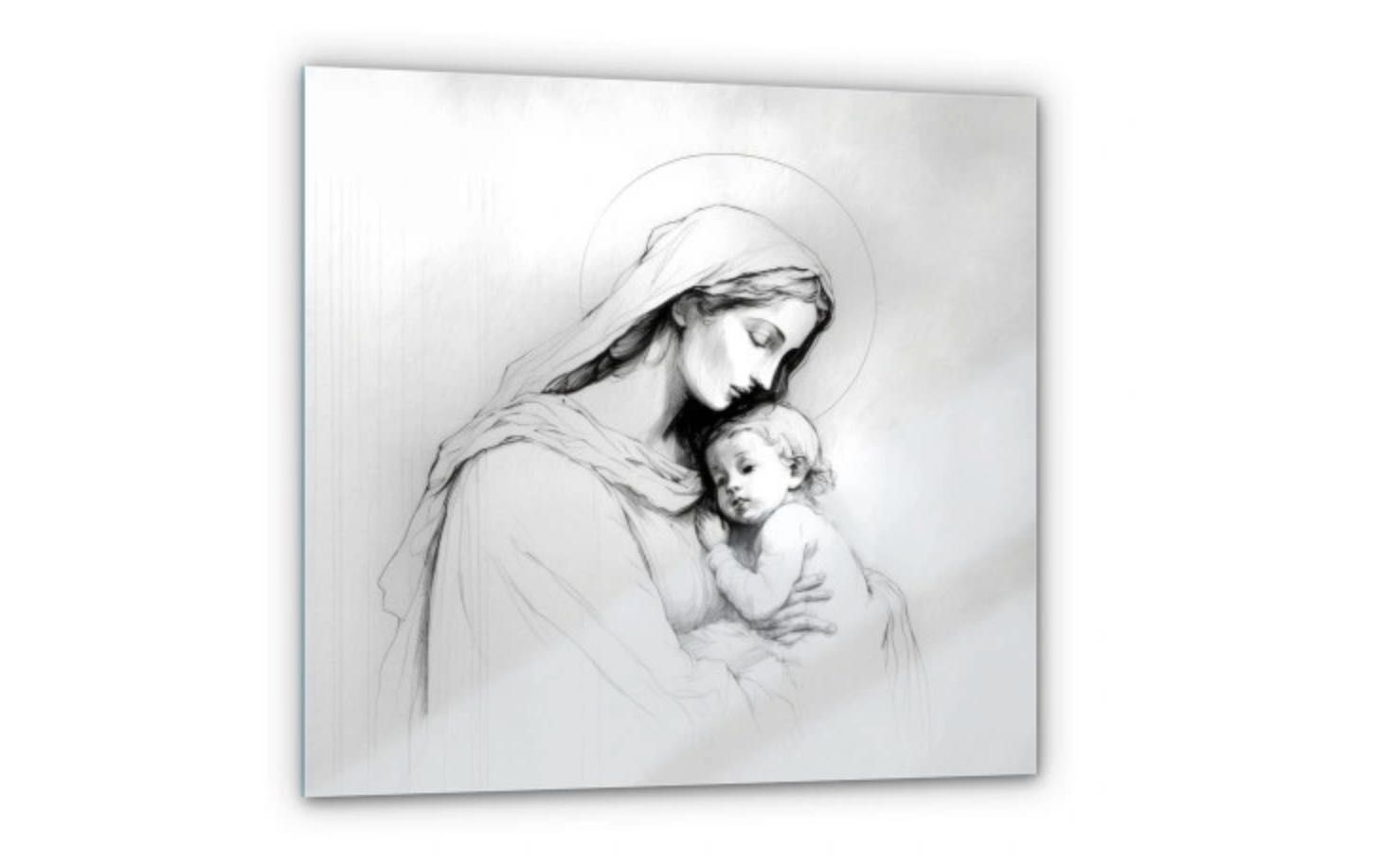 Obraz szklany / na szkle -  Chrześcijański Matka Boża I Jezus