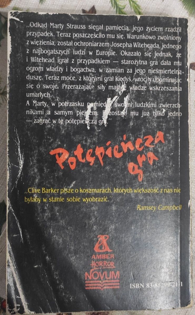 Clive Barker "Potępieńcza gra".