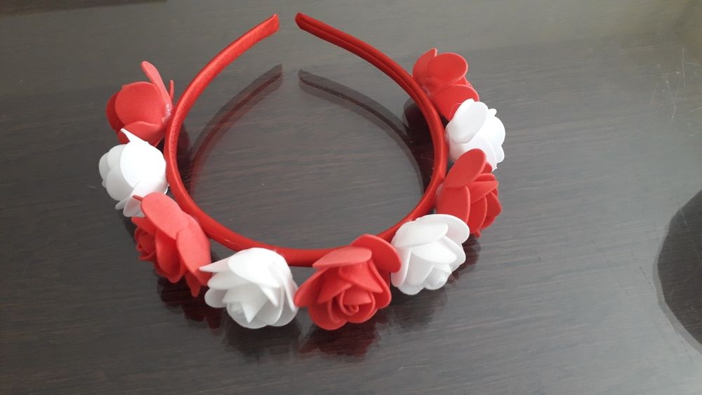 Opaska kibica biało-czerwona