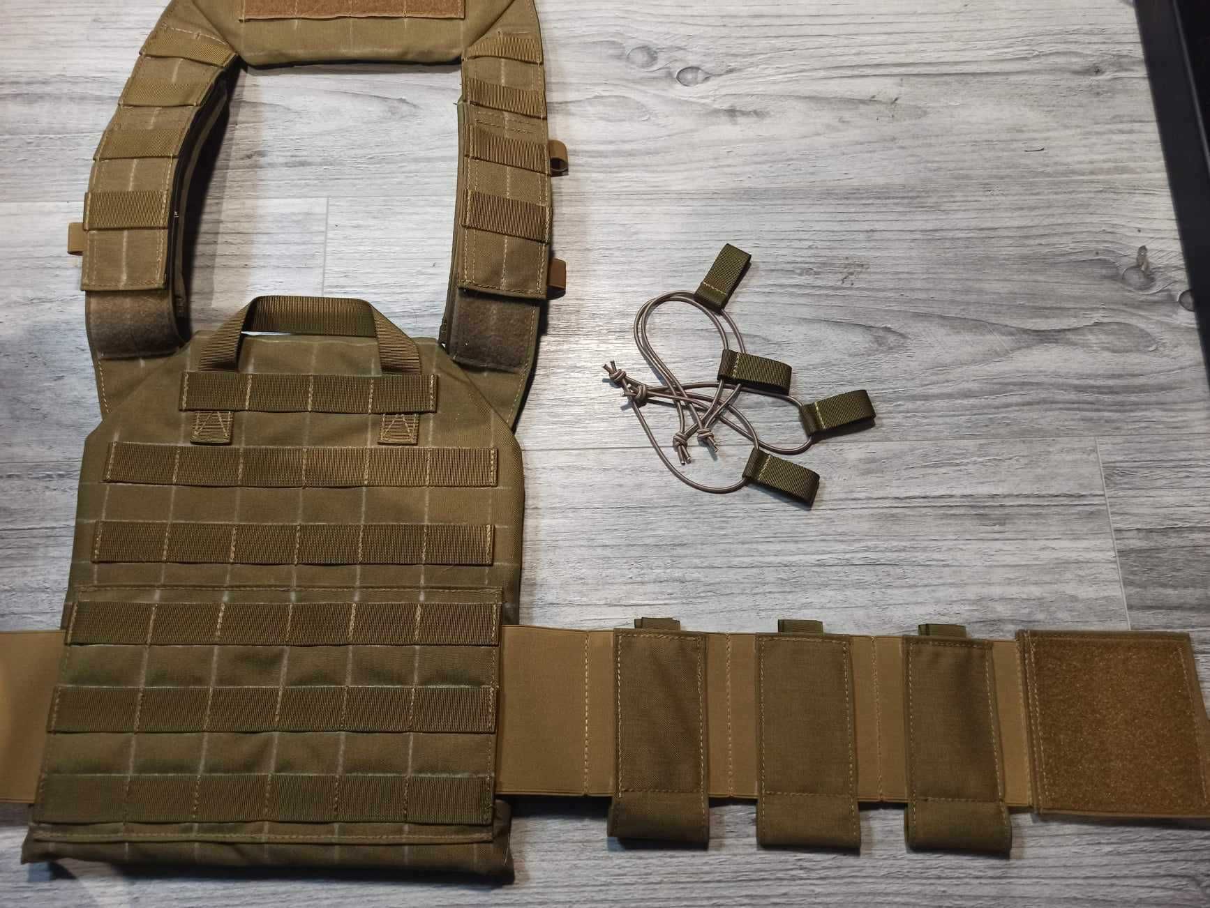 Kamizelka Taktyczna Plate Carrier Coyote Sapi M Elastyczne Boki