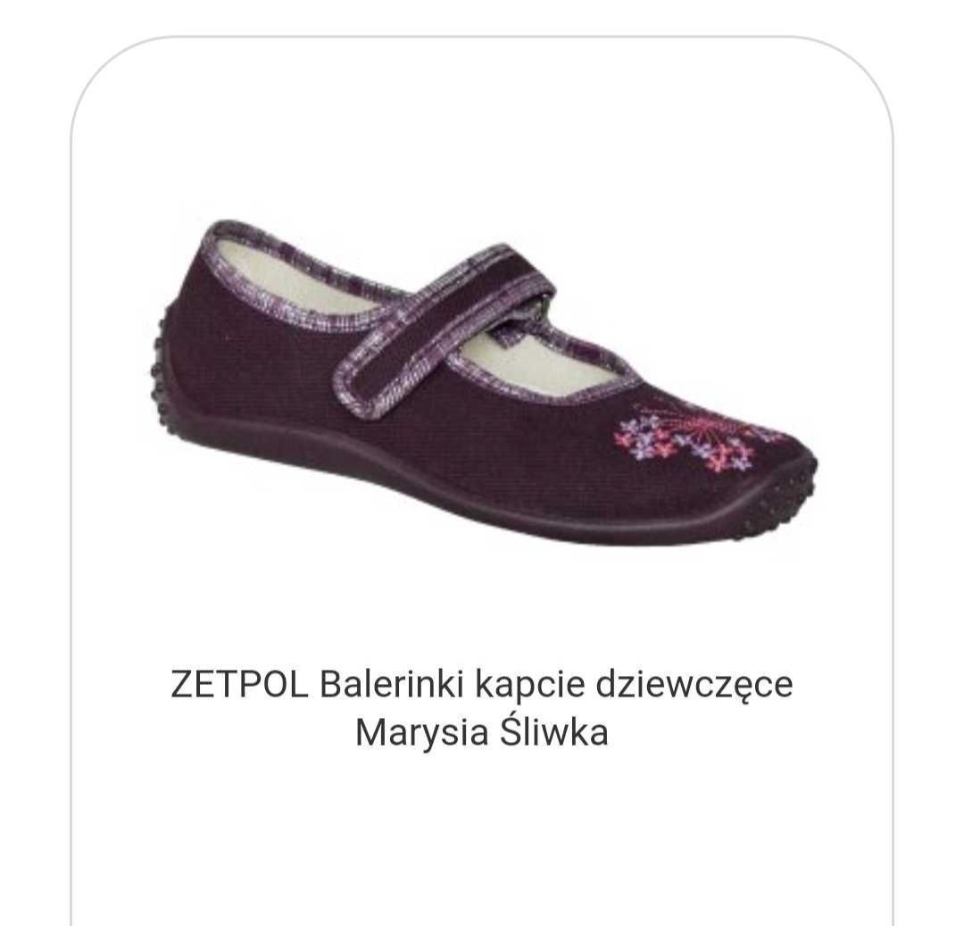 NOWE kapcie Zetpol r. 31 32 model Marysia śliwka polski produkt