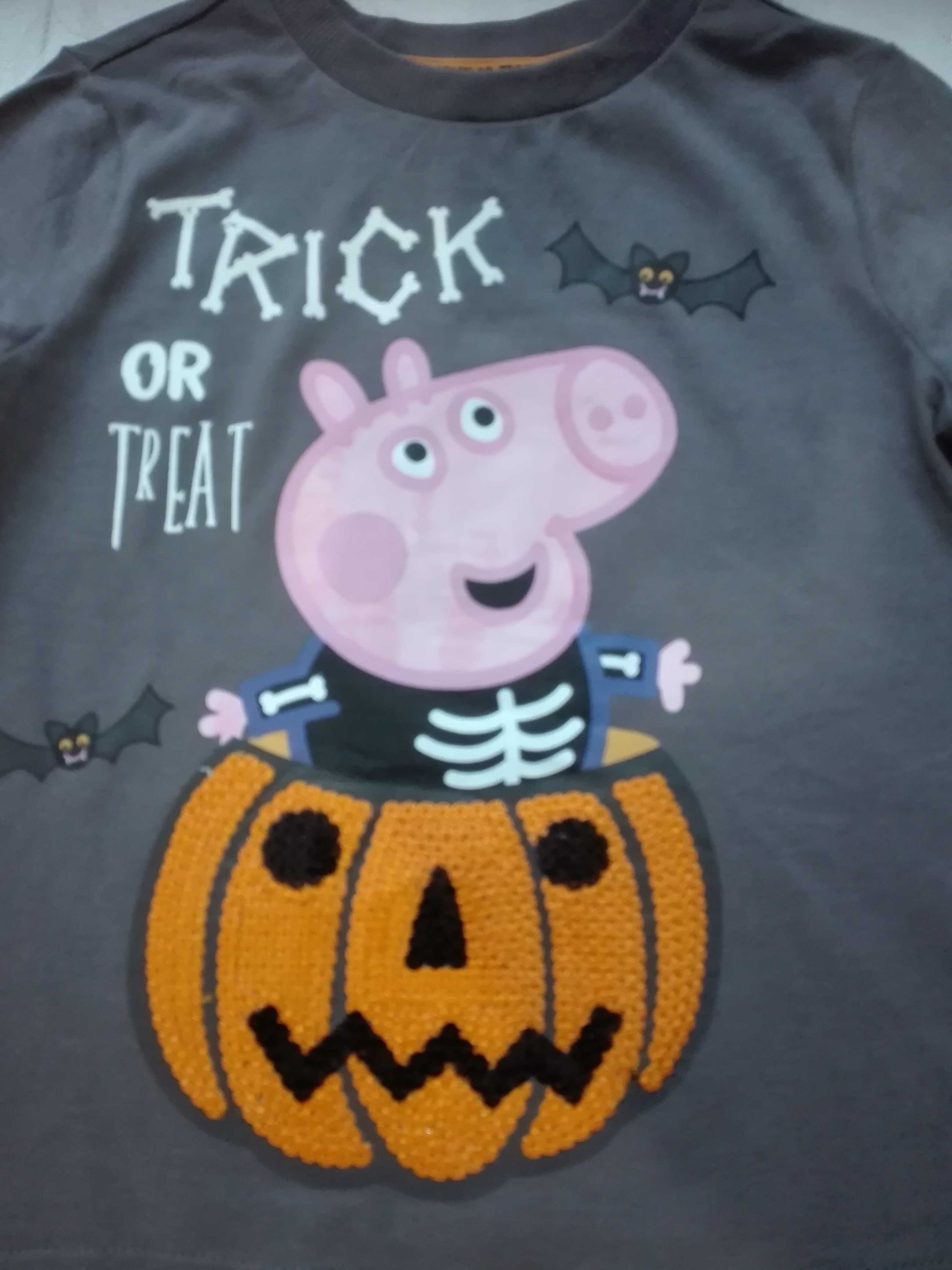 nowa bluzka świnka Peppa, Halloween 12-18 mies. 80-86, dziewczęca