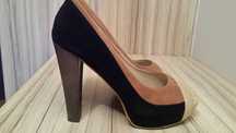Zamszowe Buty Na Obcasie 12 cm - Rozmiar 38
