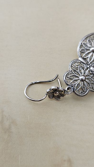 Brincos em Prata Coração de Viana