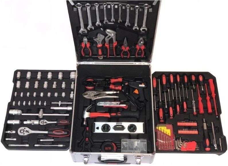 Набор инструментов 186 ел. в чемодане на колесах сплав хром-ванадий