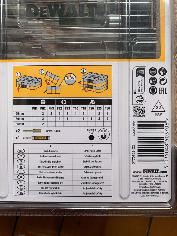 Набір біт, DeWALT DT70702 40 шт, Irwin Impact PRO 32 шт (1/4")
