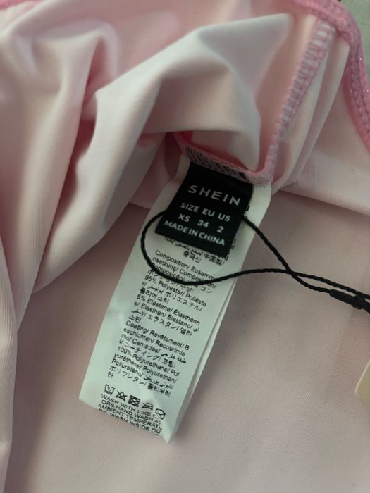 Body mocno wycięte różowe XS nowe Shein