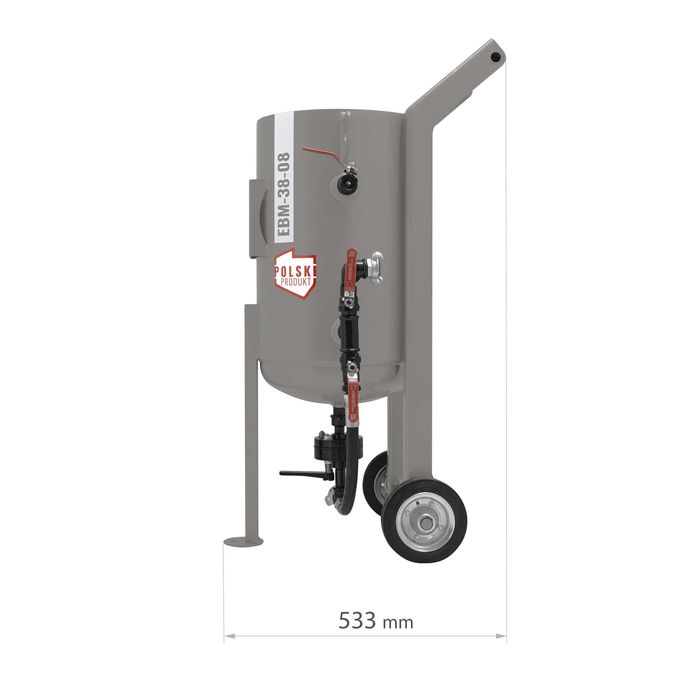Polska piaskarka syfonowa warsztatowa EBM-38-08 38L 8Bar Land Reko