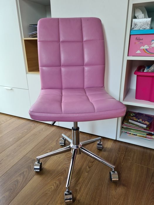 Fotel krzesło biurkowe różowe