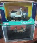 Motos miniatura  de coleção escala 1:18 Piaggio e peugeot 105