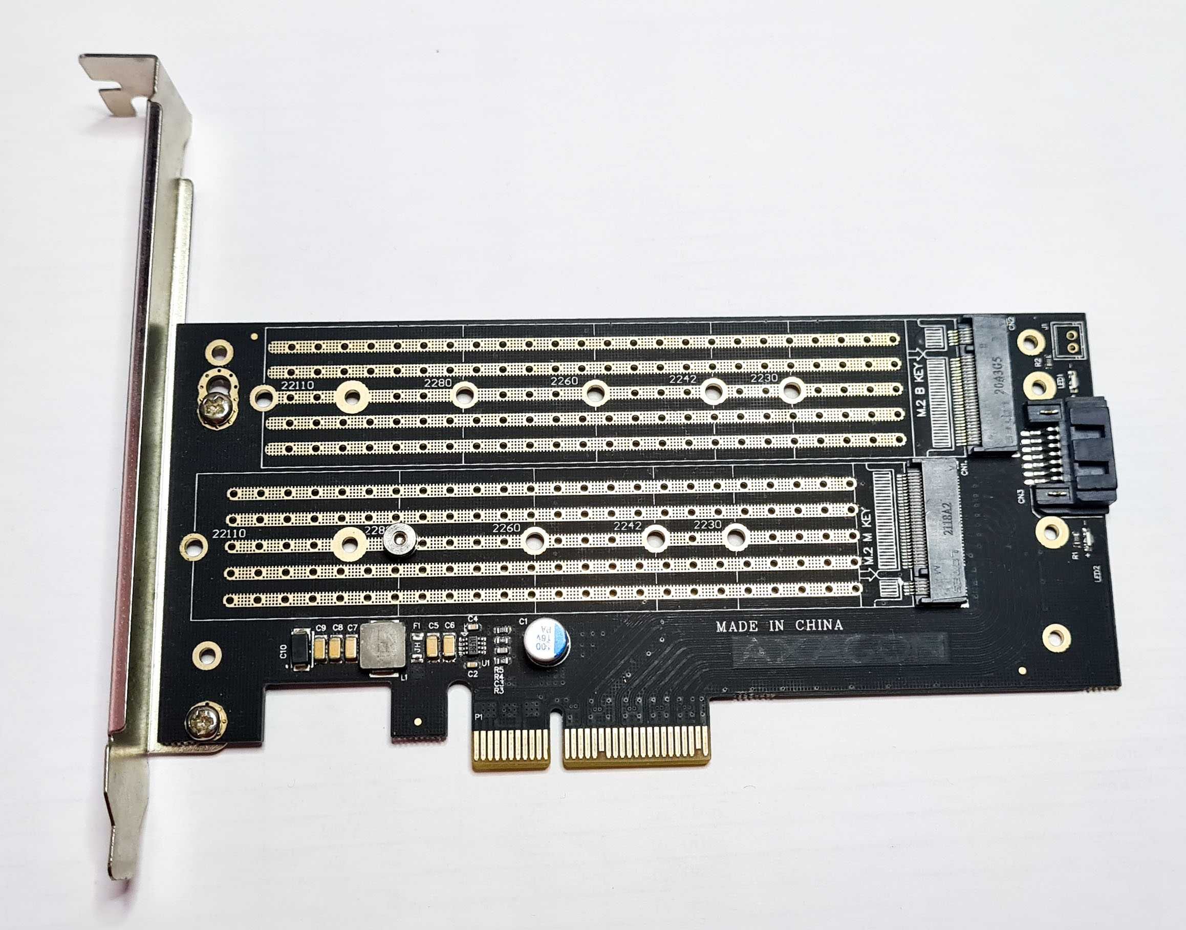 Контроллер PCI-E Frime NVMe M.2 B&M Key (ECF-PCIEtoSSD002.LP)