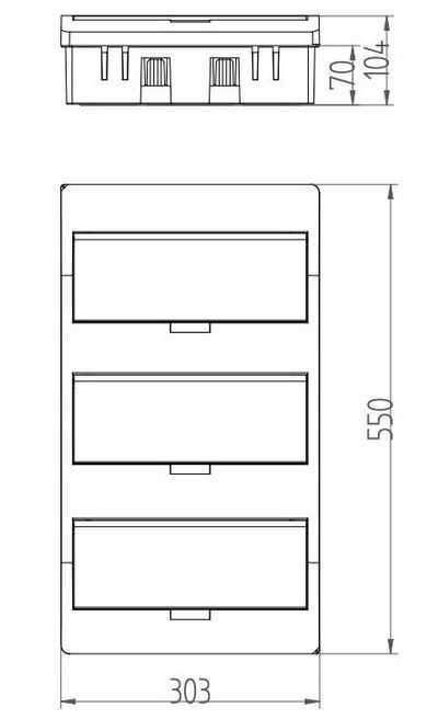 Rozdzielnica podtynkowa EPN Elegant 3x12