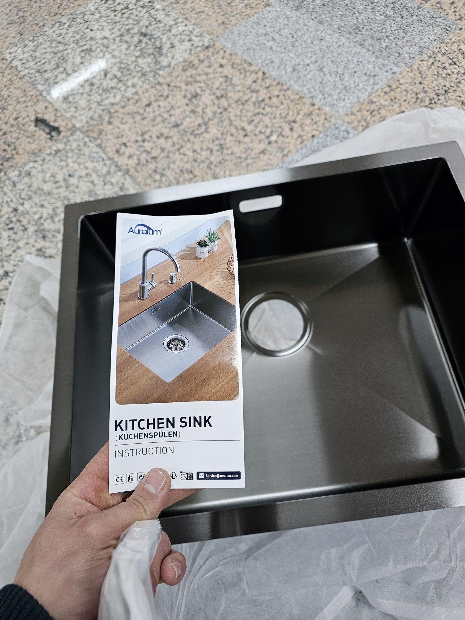 Pia Inox Preta 50x40