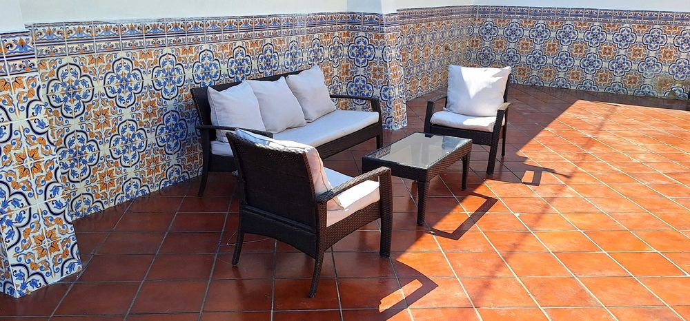 Moveis exteriores em ratan