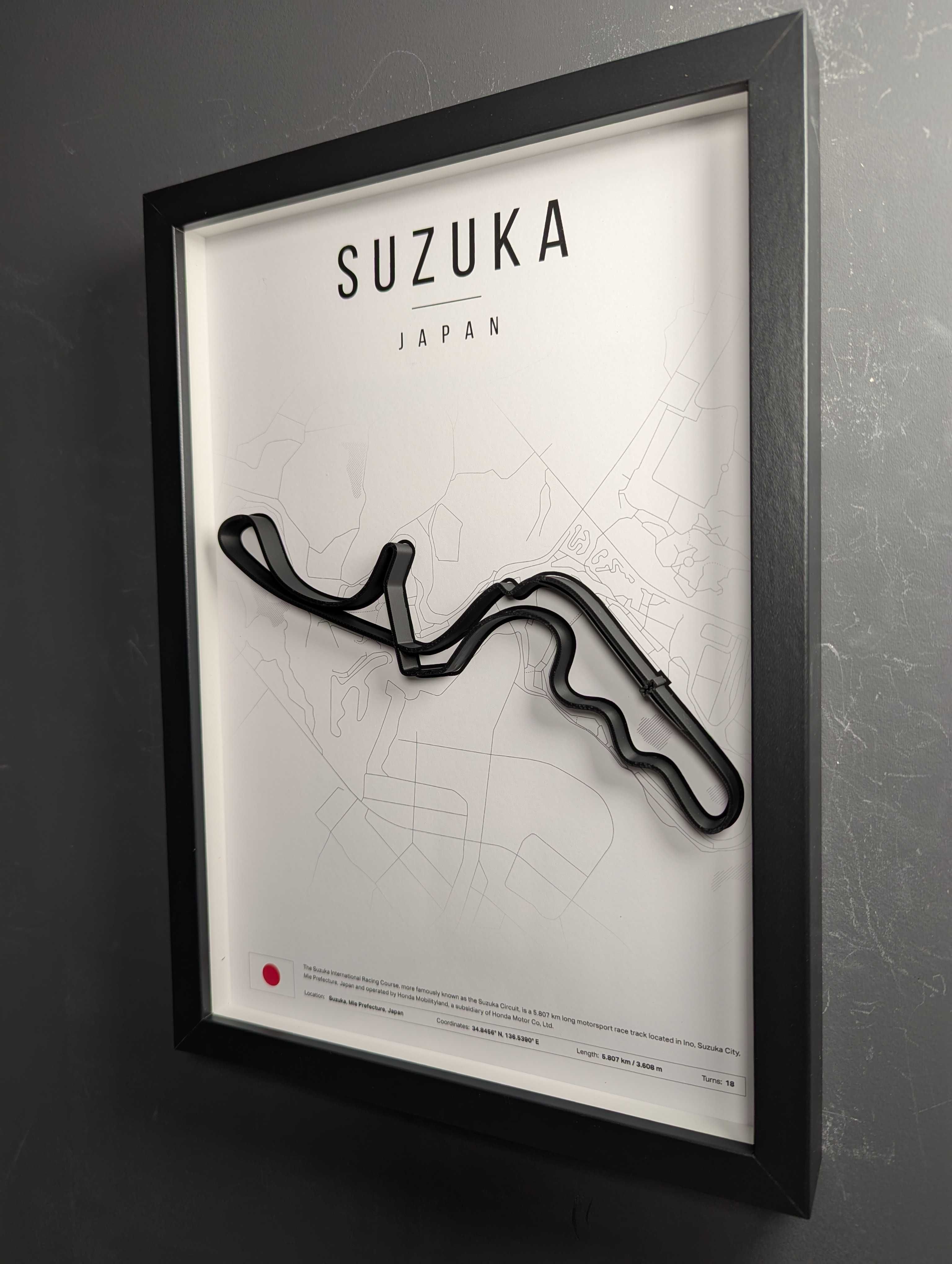 Об'ємна Рамка з 3D Трасою SUZUKA Судзука 32x23x3 F1 Japan GP